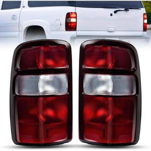 imageNilight Taillight Assembly Compatible with 2000 2001 2002 2003 2004 2005 2006 Chevy Tahoe Suburban GMC Yukon Tail Light OE Style Rear Lamp Replacement Driver and Passenger SideDark Red