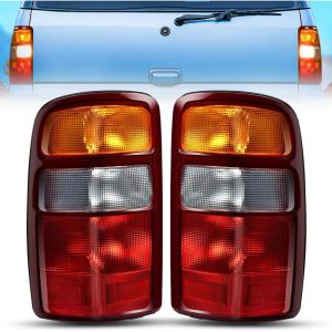 imageNilight Taillight Assembly Compatible with 2000 2001 2002 2003 2004 2005 2006 Chevy Tahoe Suburban GMC Yukon Tail Light OE Style Rear Lamp Replacement Driver and Passenger SideRedRed Border