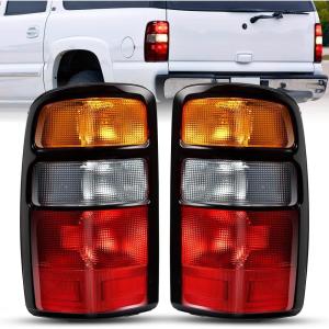 imageNilight Taillight Assembly Compatible with 2000 2001 2002 2003 2004 2005 2006 Chevy Tahoe Suburban GMC Yukon Tail Light OE Style Rear Lamp Replacement Driver and Passenger SideBlackBlack Border
