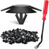 imageNilight 100Pcs Hood Insulation Retainer Clips Replaces Chrysler 4878883AA LH ampamp LHS Series 1997  Quality Nylon Push Rivets with Fastener Remover 2 Years Warranty