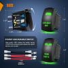 imageNilight 2 Pack Rear Lights Rocker Switch Led Light Bar Switches 5Pin Laser On Off SPST switches 20A12V 10A24V Blue with Jumper Wires Set for Cars Trucks RVsREAR LIGHTSLED LIGHT BAR GREEN