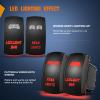 imageNilight 2 Pack Rear Lights Rocker Switch Led Light Bar Switches 5Pin Laser On Off SPST switches 20A12V 10A24V Blue with Jumper Wires Set for Cars Trucks RVsREAR LIGHTSLED LIGHT BAR RED