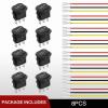 imageNilight 8PCS 12V 20A Round Blue Toggle LED Rocker Switch OnOff Control SPST 3Pins for 12V Car Truck Boat Marine OffRoad Vehicle with 24PCS Wires8PCS 3 Way Round Switch