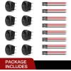 imageNilight 8PCS 12V 20A Round Blue Toggle LED Rocker Switch OnOff Control SPST 3Pins for 12V Car Truck Boat Marine OffRoad Vehicle with 24PCS Wires8Pcs LED Switch White