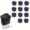 12Pcs Round Switch Blue