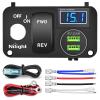 imageNilight Golf Cart Key Switch Console Panel 9V48V DC with Forward Reverse Rocker Switch 48A Dual USB Quick Charger LED Digital Voltmeter for EZGO TXT PDS Golf Cart 2 Years Warranty