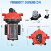 imageNilight RV Water Pump 12v Camper Water Pump 55 GPM 70 PSI with Pressure Switchampamp Strainer Heavy Duty Diaphragm Pump 12 Volt DC Upgrade SelfPriming Low Noice for RV Camper Marine Yacht Caravan Trailer70GPM Water Pump