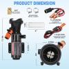 imageNilight RV Water Pump 12v Camper Water Pump 55 GPM 70 PSI with Pressure Switchampamp Strainer Heavy Duty Diaphragm Pump 12 Volt DC Upgrade SelfPriming Low Noice for RV Camper Marine Yacht Caravan Trailer120GPM Macerator Pump