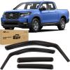 imageNilight in Channel Rain Guards for Honda Ridgeline 2017 2018 2019 2020 2021 2022 2023 2024 2025 Original Window Deflectors Vent Window Visors4PCS