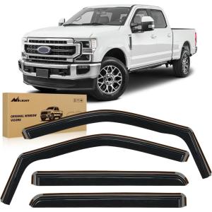 imageNilight in Channel Rain Guards for Ford F150 2004 2005 2006 2007 2008 2009 2010 2011 2012 2013 2014 Super Cab Original Window DeflectorsVent Window Visors4PCSFord F250F550 20172024