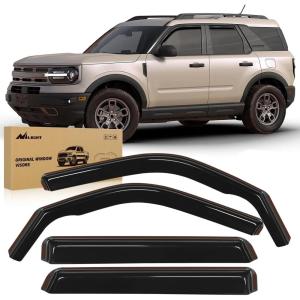 imageNilight in Channel Rain Guards for Ford F150 2004 2005 2006 2007 2008 2009 2010 2011 2012 2013 2014 Super Cab Original Window DeflectorsVent Window Visors4PCSFord Bronco Sport 20212024