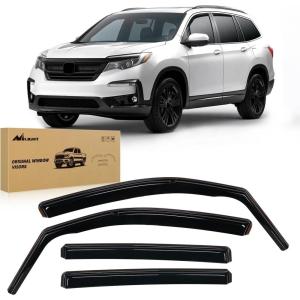 imageNilight in Channel Rain Guards for Honda Pilot 20162022 SportEXLSpecial EditionTrail Sport Honda Passport 2019 2020 2021 2022 2023 Original Window Deflectors Vent Window Visors4PCS