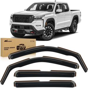 imageNilight in Channel Rain Guards for Nissan Rogue 2021 2022 2023 2024 2025 Original Window Deflectors Vent Window Visors4PCSNissan Frontier 20222025