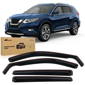 imageNilight in Channel Rain Guards for Nissan Rogue 2021 2022 2023 2024 2025 Original Window Deflectors Vent Window Visors4PCSNissan Rogue 20142020