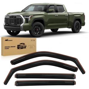 imageNilight in Channel Rain Guards for Tacoma 2005 2006 2007 2008 2009 2010 2011 2012 2013 2014 2015 Double Cab Original Window Deflectors Vent Window Visors4PCSTundra 20222024 CrewMax