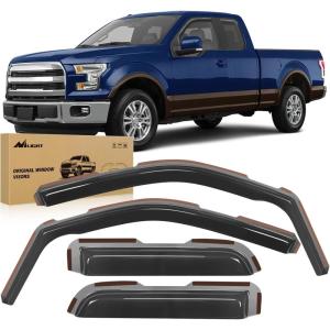 imageNilight in Channel Window Deflectors for Ford Explorer 2011 2012 2013 2014 2015 2016 2017 2018 2019 Vent Window VisorsRain Guards4PCSF150 Super Cab 20042014