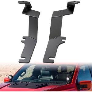 imageNilight Ditch Light Brackets Hood Hinges Mount Bracket Kit for Auxiliary Offroad LED Pods Work Lighting Compatible with Ford F150 20042014 Ford 1st Gen SVT Raptor 20102014For F150 Raptor 20152018
