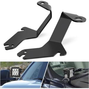 imageNilight Ditch Light Brackets Hood Hinges Mount Bracket Kit for Auxiliary Offroad LED Pods Work Lighting Compatible with Ford F150 20042014 Ford 1st Gen SVT Raptor 20102014For ChevyGMC 19992006