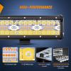 imageNilight 20Inch OffRoad LED Light Bar 420W 3 Lighting Modes WhiteAmberWhiteampampAmber Driving Fog Light Spot Flood Lights with 16AWG Wiring Harness for Truck Car ATV SUV Jeep BoatAmber White 3 Modes
