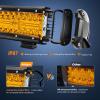 imageNilight 20Inch OffRoad LED Light Bar 420W 3 Lighting Modes WhiteAmberWhiteampampAmber Driving Fog Light Spot Flood Lights with 16AWG Wiring Harness for Truck Car ATV SUV Jeep BoatAmber with Harness