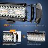 imageNilight 65Inch OffRoad LED Light Bar 2PCS 120W 3 Lighting Modes WhiteAmberWhiteampampAmber Driving Fog Light Spot Flood Lights with 18AWG Wiring Harness for Truck Car ATV SUV Jeep Boat