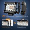 imageNilight Side Shooter Light Bar 2 PCS 43 Inch Triple Row Spot Flood Combo for Off Road Fog Driving Work Lighting on Truck SUV ATV UTVAmber White 3 modes