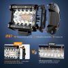 imageNilight Side Shooter Light Bar 2 PCS 43 Inch Triple Row Spot Flood Combo for Off Road Fog Driving Work Lighting on Truck SUV ATV UTVAmberWhite 2PCS 6 Modes with Wiring Harness