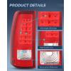 imageNilight Taillight Assembly Compatible with 2003 2004 2005 2006 Chevy Silverado 1500 1500HD 2500 2500HD 3500 2007 Chevrolet Classic Incandescent Type Upgrade LED Tube Tail Lights Rear Brake LampsLED RedC Shape