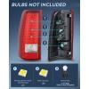 imageNilight Taillight Assembly Compatible with 2003 2004 2005 2006 Chevy Silverado 1500 1500HD 2500 2500HD 3500 2007 Chevrolet Classic Incandescent Type Upgrade LED Tube Tail Lights Rear Brake LampsLED Red