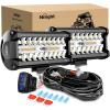 imageNilight 65Inch OffRoad LED Light Bar 2PCS 120W 3 Lighting Modes WhiteAmberWhiteampampAmber Driving Fog Light Spot Flood Lights with 18AWG Wiring Harness for Truck Car ATV SUV Jeep Boat