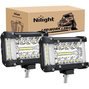 imageNilight Side Shooter Light Bar 2 PCS 43 Inch Triple Row Spot Flood Combo for Off Road Fog Driving Work Lighting on Truck SUV ATV UTVSide Shooter Light 2Pcs