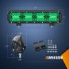 imageNilight 12 Inch LED Light Bar Green Triple Row 240W Spot Flood Combo Off Road Driving Fog Fishing Hunting Emergency Safety Lighting for UTV Pickup Van Boat Tractor