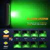 imageNilight 12 Inch LED Light Bar Green Triple Row 240W Spot Flood Combo Off Road Driving Fog Fishing Hunting Emergency Safety Lighting for UTV Pickup Van Boat Tractor