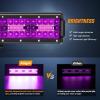 imageNilight 12 Inch LED Light Bar Purple Triple Row 240W Flood Spot Combo Off Road Driving Decoration Neon Hunting Lighting for UTV Pickup Van Boat Tractor