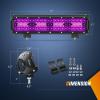 imageNilight 12 Inch LED Light Bar Purple Triple Row 240W Flood Spot Combo Off Road Driving Decoration Neon Hunting Lighting for UTV Pickup Van Boat Tractor