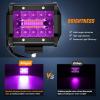 imageNilight 4 Inch LED Light Pods Purple Triple Row 2PCS 60W Flood Spot Combo Off Road Driving Decoration Neon Hunting Lighting for UTV Pickup Van Boat Tractor