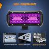 imageNilight 65 Inch LED Light Pods Purple Triple Row 2PCS 120W Flood Spot Combo Off Road Driving Decoration Neon Hunting Lighting for UTV Pickup Van Boat Tractor2Pcs Led Pods Purple