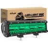 imageNilight 12 Inch LED Light Bar Green Triple Row 240W Spot Flood Combo Off Road Driving Fog Fishing Hunting Emergency Safety Lighting for UTV Pickup Van Boat Tractor