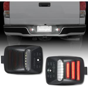 imageNilight License Plate Lights Compatible with 1996 1997 1998 1999 2000 2001 2002 2003 2004 2005 2006 2007 2008 2009 2010 2011 2012 2013 20142022 Toyota 4Runner 6500K White Clear Lens 2PCS PackRed 20052015 Tacoma20002013 Tundra