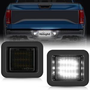 imageNilight License Plate Lights Compatible with 1996 1997 1998 1999 2000 2001 2002 2003 2004 2005 2006 2007 2008 2009 2010 2011 2012 2013 20142022 Toyota 4Runner 6500K White Clear Lens 2PCS PackSmoke 20152020 F150