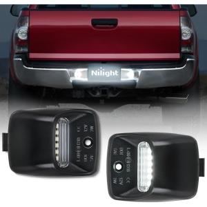 imageNilight License Plate Lights Compatible with 1996 1997 1998 1999 2000 2001 2002 2003 2004 2005 2006 2007 2008 2009 2010 2011 2012 2013 20142022 Toyota 4Runner 6500K White Clear Lens 2PCS PackBlack 20052015 Tacoma20002013 Tundra