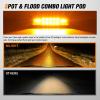 imageNilight 6 Inch Blue LED Light Pods 2 PCS 60W Flood Spot Combo Beam Off Road Driving Fog Fishing Hunting Emergency Safety Signal Deck Trailer Lighting for 12V 24V ATV UTV Pickup Truck Tractor Boat60W Led Pods 2Pcs Amber