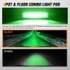 imageNilight 6 Inch Blue LED Light Pods 2 PCS 60W Flood Spot Combo Beam Off Road Driving Fog Fishing Hunting Emergency Safety Signal Deck Trailer Lighting for 12V 24V ATV UTV Pickup Truck Tractor Boat60W Led Pods 2Pcs Green