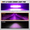 imageNilight 6 Inch Blue LED Light Pods 2 PCS 60W Flood Spot Combo Beam Off Road Driving Fog Fishing Hunting Emergency Safety Signal Deck Trailer Lighting for 12V 24V ATV UTV Pickup Truck Tractor Boat60W Led Pods 2Pcs Purple