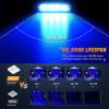 imageNilight 6 Inch Blue LED Light Pods 2 PCS 60W Flood Spot Combo Beam Off Road Driving Fog Fishing Hunting Emergency Safety Signal Deck Trailer Lighting for 12V 24V ATV UTV Pickup Truck Tractor BoatBlue Lights White House 72W