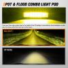 imageNilight 6 Inch Blue LED Light Pods 2 PCS 60W Flood Spot Combo Beam Off Road Driving Fog Fishing Hunting Emergency Safety Signal Deck Trailer Lighting for 12V 24V ATV UTV Pickup Truck Tractor Boat60W Led Pods 2Pcs Yellow