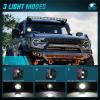 imageNilight 7 Inch LED Offroad Driving Lights High Low Beam 2 PCS 80W Round White Light Side Shooter Spot Flood Fog Light Pod w 16 AWG DT Connector Wiring Harness Kit for Jeep Truck ATV UTV SUVWhite Side Shooter Light Kit 7