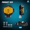 imageNilight 7 Inch LED Offroad Driving Lights High Low Beam 2 PCS 80W Round White Light Side Shooter Spot Flood Fog Light Pod w 16 AWG DT Connector Wiring Harness Kit for Jeep Truck ATV UTV SUVAmber Side Shooter Light Kit 7