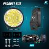 imageNilight 7 Inch LED Offroad Driving Lights High Low Beam 2 PCS 80W Round White Light Side Shooter Spot Flood Fog Light Pod w 16 AWG DT Connector Wiring Harness Kit for Jeep Truck ATV UTV SUVWhite Light Kit 7 Covers