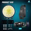 imageNilight 7 Inch LED Offroad Driving Lights High Low Beam 2 PCS 80W Round White Light Side Shooter Spot Flood Fog Light Pod w 16 AWG DT Connector Wiring Harness Kit for Jeep Truck ATV UTV SUVWhite Light Kit 9 Covers
